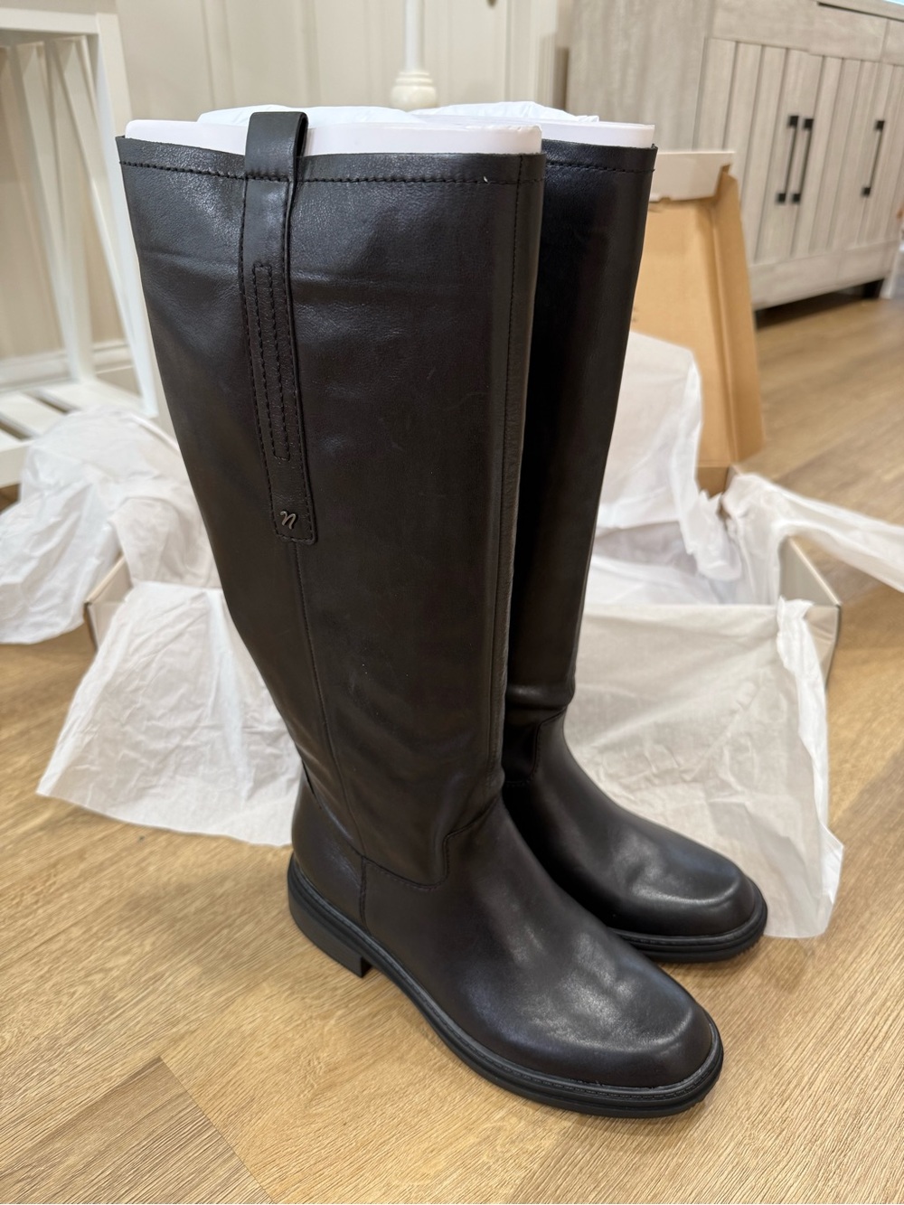 Naturalizer Womens Ontime Narrow Calf Knee High Boot Black Leather 9 M